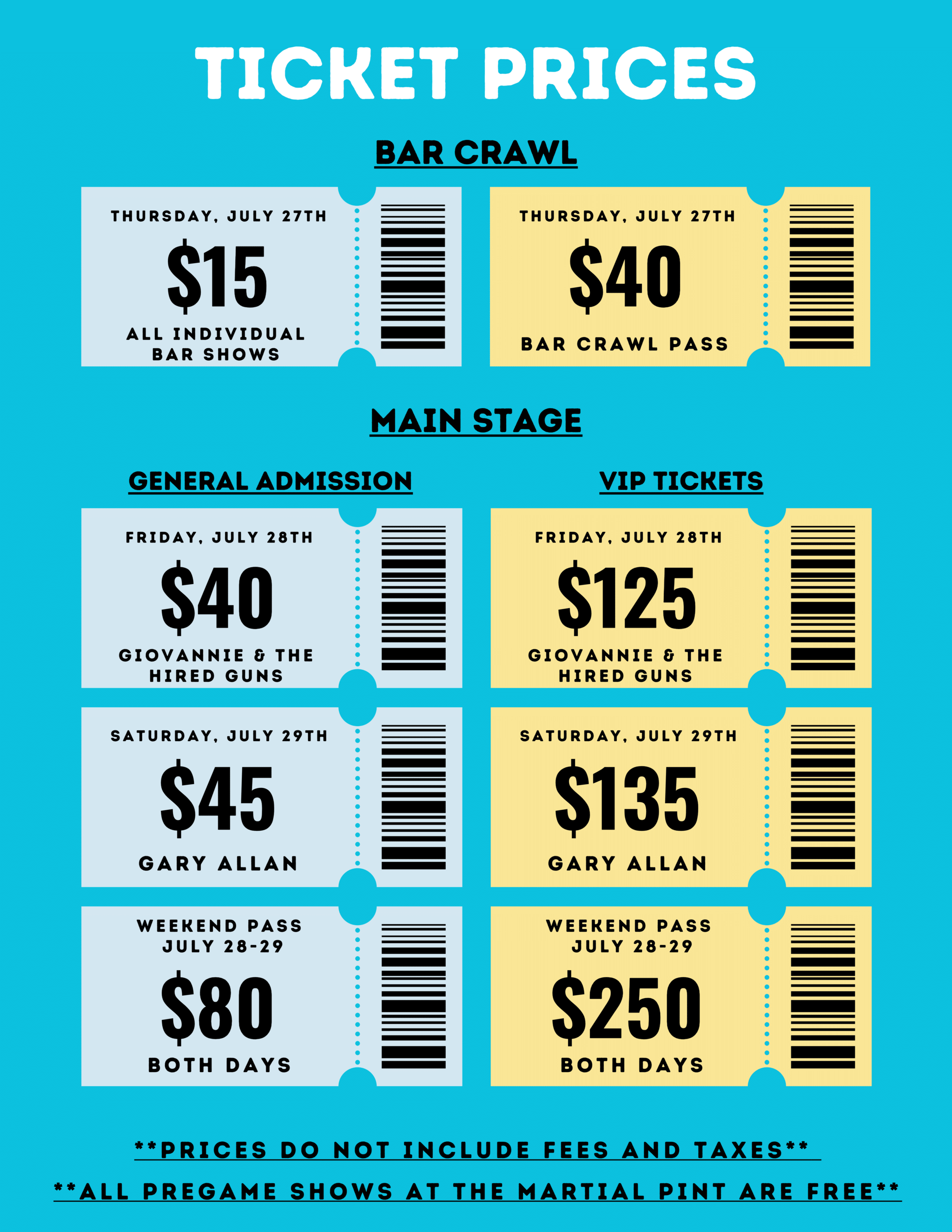 Tickets Prices